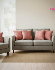 Set of 2 Dusty Pink Decorative Throw Pillow Covers for Sofa & Bed Cushions